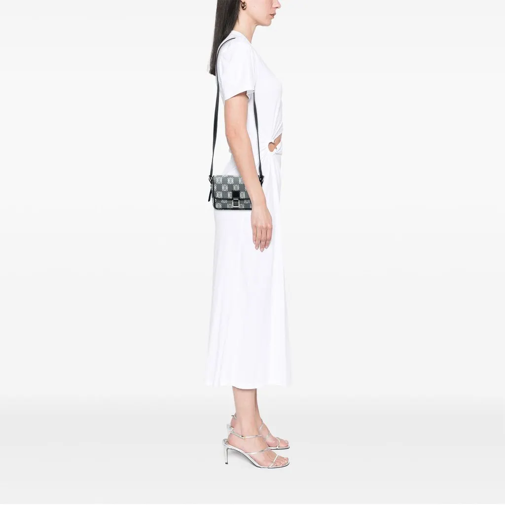 Loewe Anagram Canvas Flap Crossbody Grey Canvas Very good - Box View