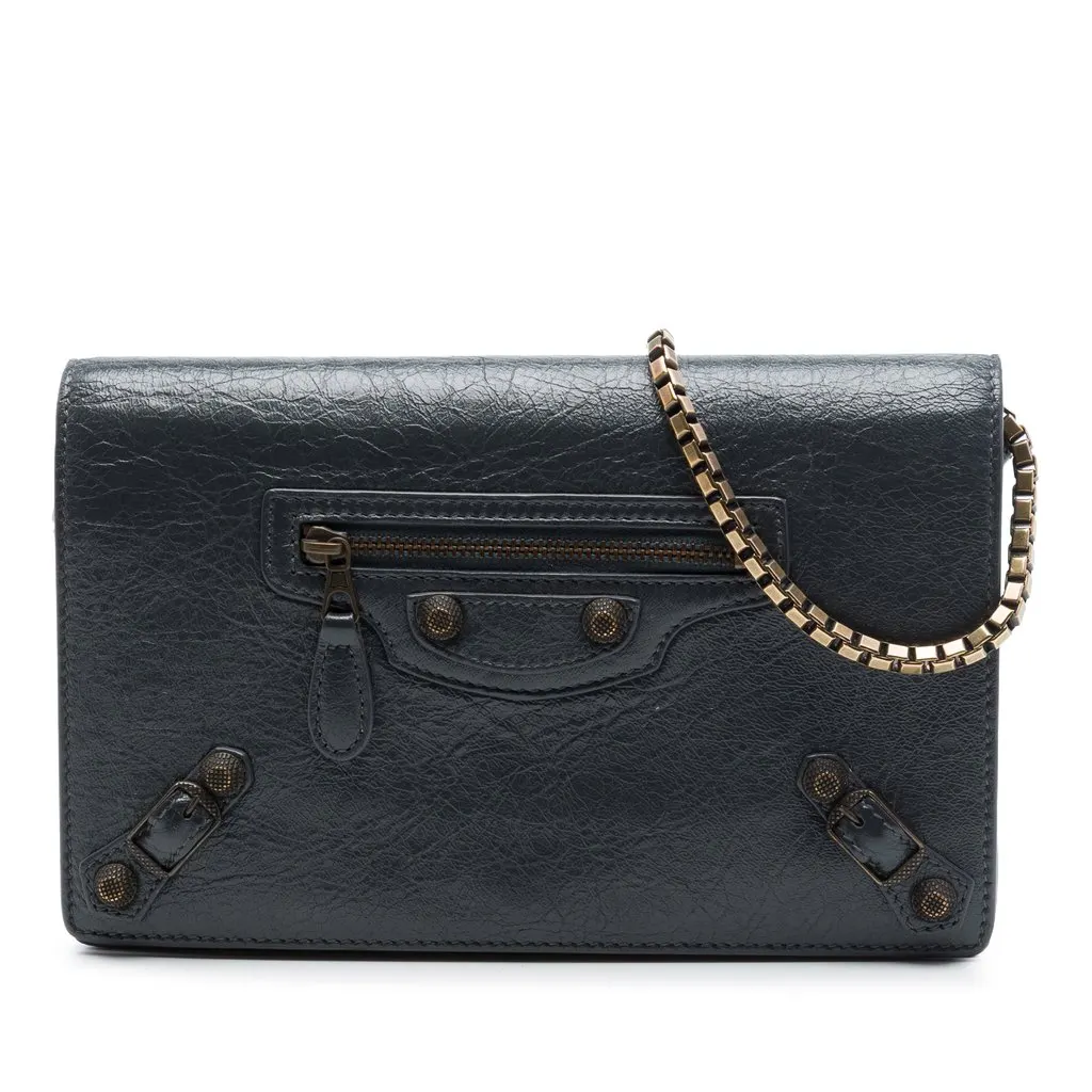 Balenciaga Lambskin Motocross Giant 12 Wallet on Chain MultiColor Leather Very good - Front View