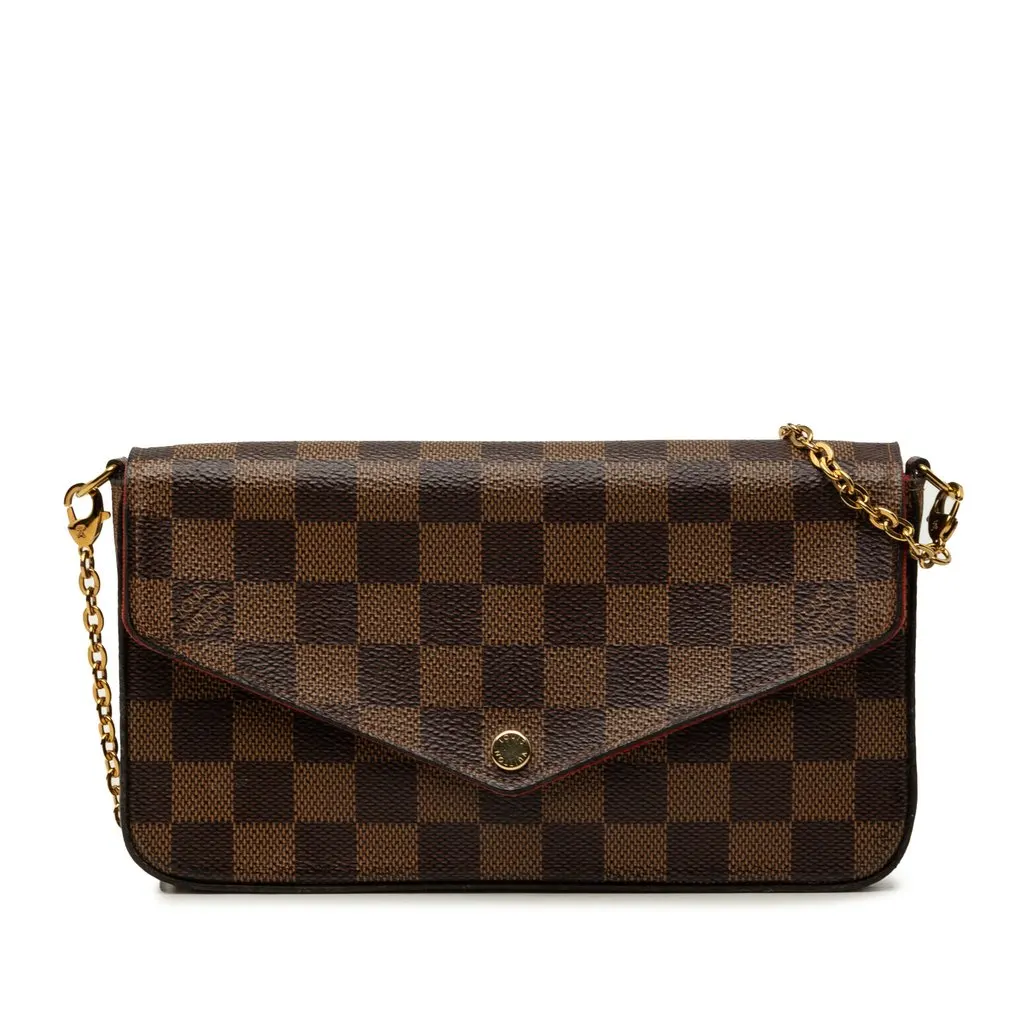 Louis Vuitton Damier Ebene Pochette Felicie Brown Very good - Front View