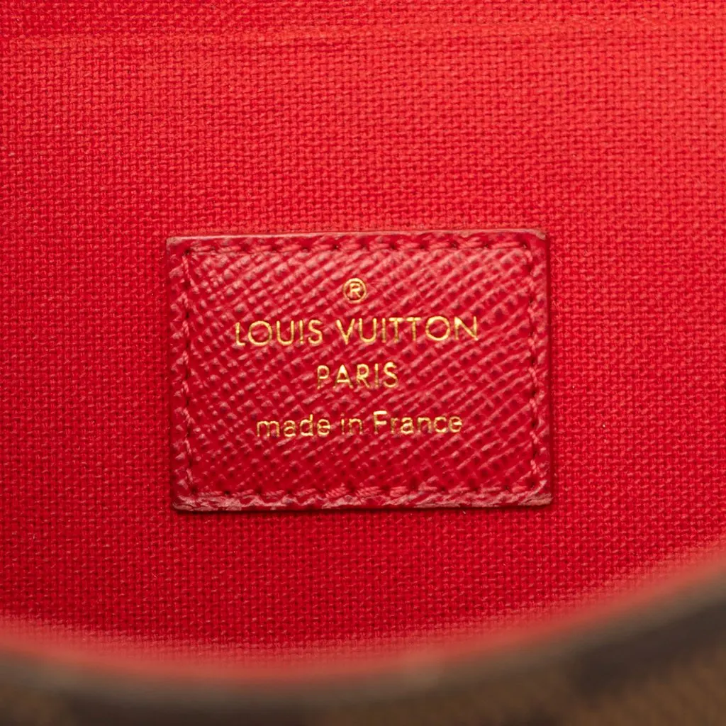 Louis Vuitton Damier Ebene Pochette Felicie Brown Very good - Box View