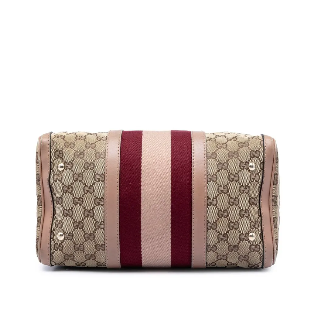 Gucci Medium GG Canvas Web Joy Boston Bag Beige Very good - Inside View