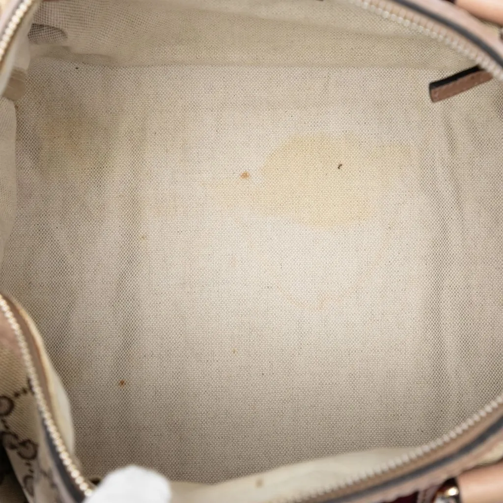 Gucci Medium GG Canvas Web Joy Boston Bag Beige Very good - Model View