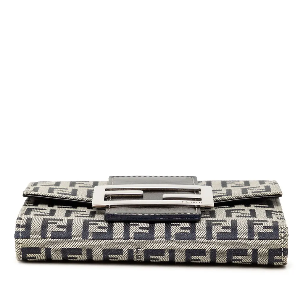 Fendi Zucchino Canvas Trifold Wallet MultiColor Very good - Inside View