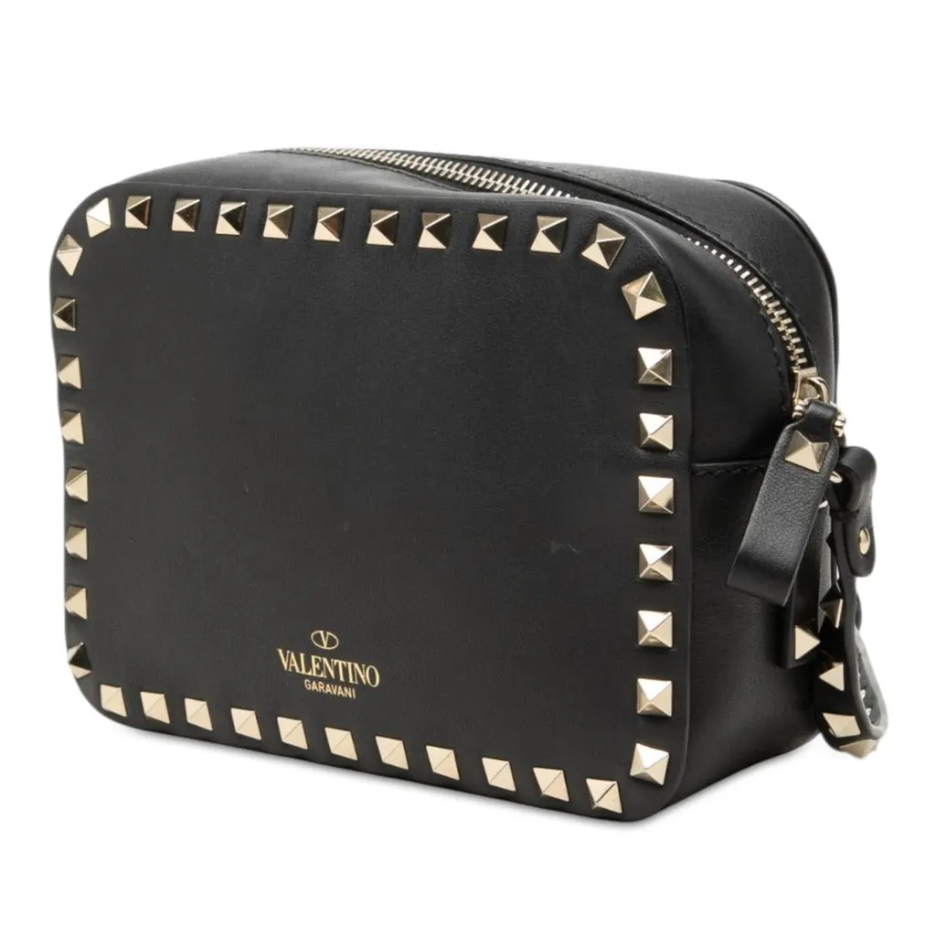 Valentino Leather Rockstud Camera Bag Black Leather Very good - Back View