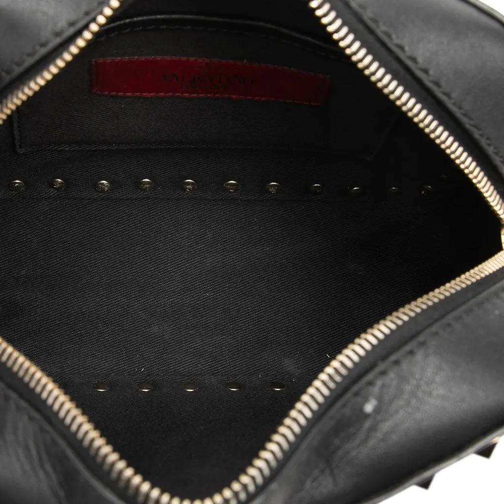 Valentino Leather Rockstud Camera Bag Black Leather Very good - Model View