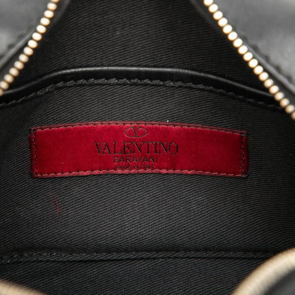 Valentino Leather Rockstud Camera Bag Black Leather Very good - Box View