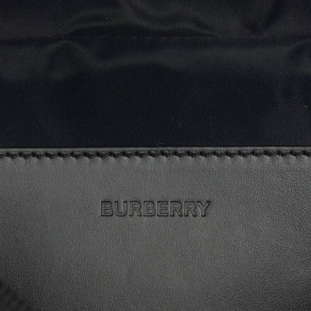 Burberry Coated Canvas Icon Stripe Sonny Belt Bag Black Very good - Box View