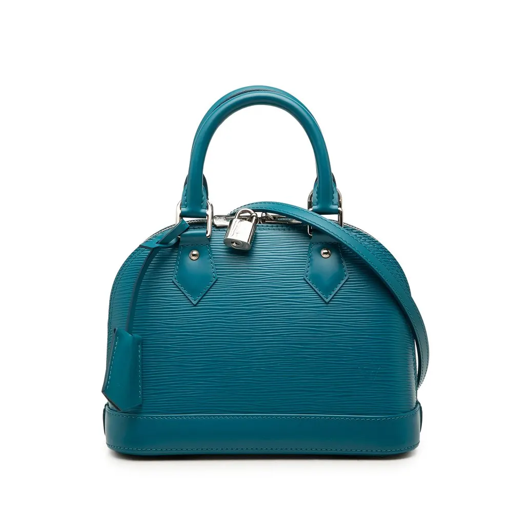 Louis Vuitton Epi Alma BB Blue Leather Very good - Front View