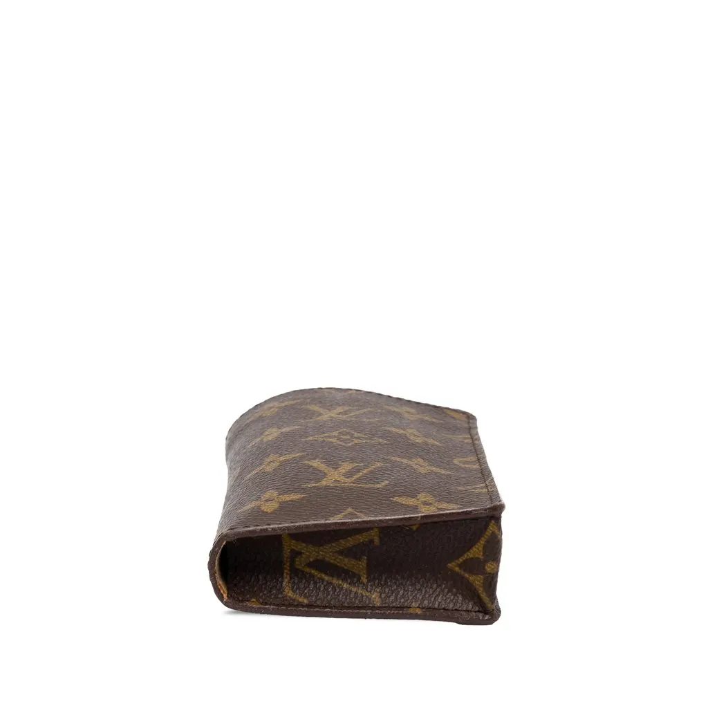 Louis Vuitton Monogram Etui a Lunettes Simple Eyeglass Case Brown Canvas Good - Inside View