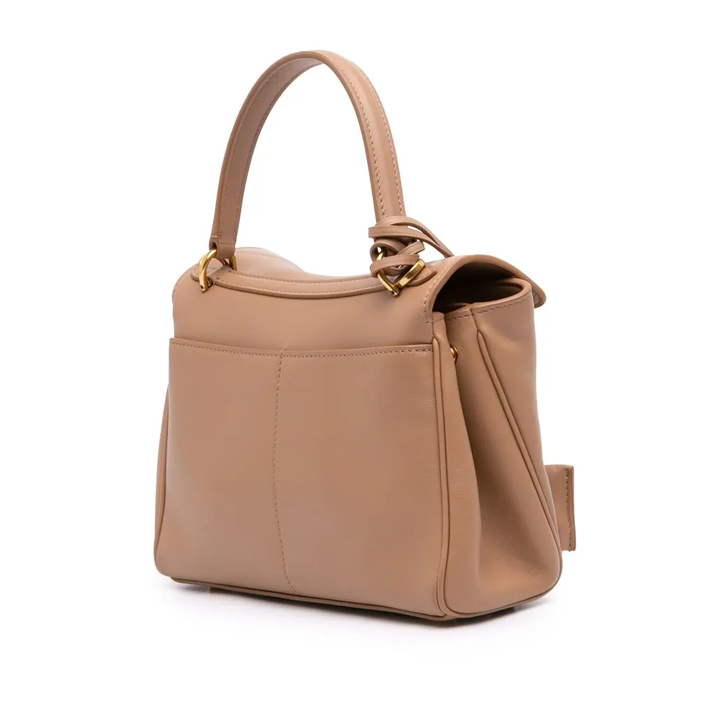 Balenciaga Mini Smooth Calfskin Rodeo Satchel Brown Leather Very good - Back View