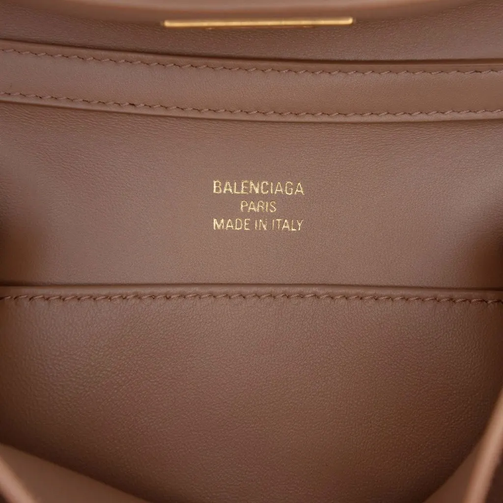 Balenciaga Mini Smooth Calfskin Rodeo Satchel Brown Leather Very good - Box View