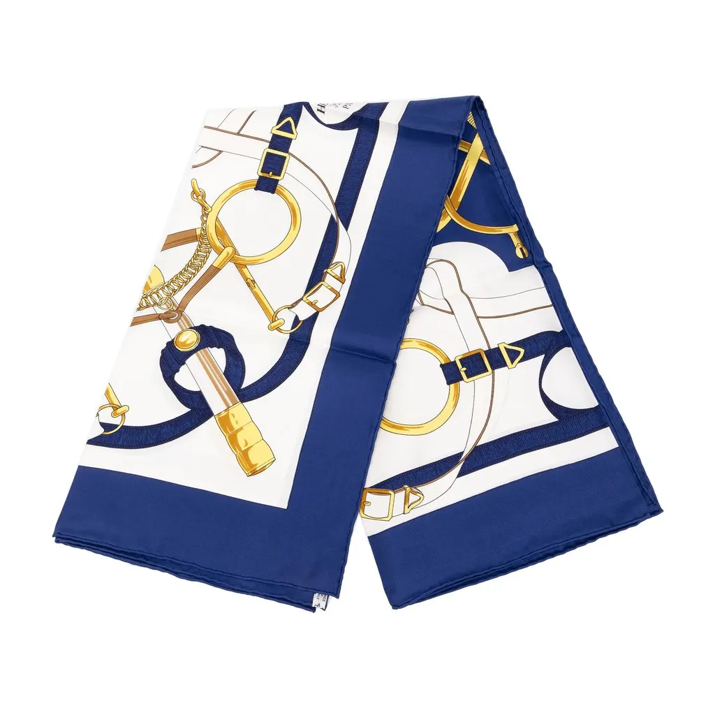 Hermès Eperon D Or Silk Scarf 90