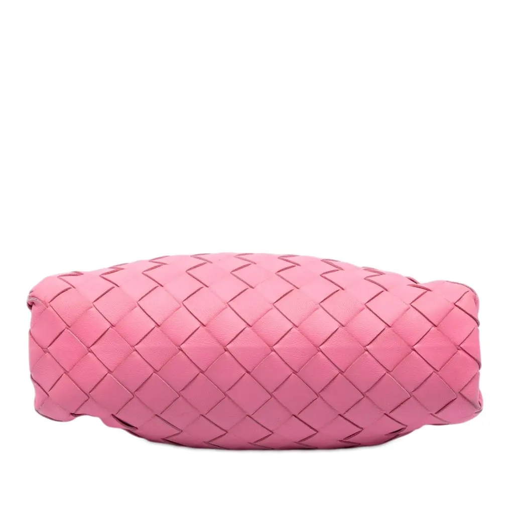 Bottega Veneta Nappa Intrecciato The Mini Pouch Crossbody Pink Leather Very good - Inside View