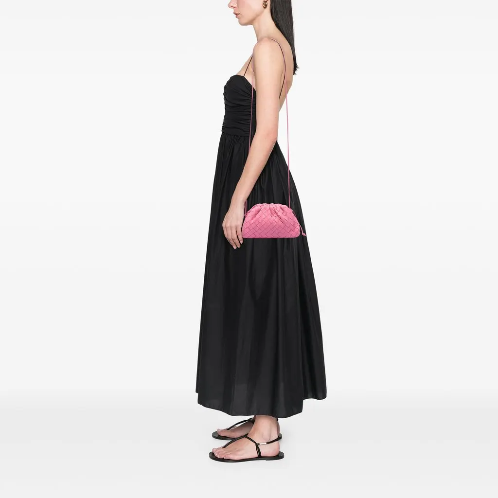 Bottega Veneta Nappa Intrecciato The Mini Pouch Crossbody Pink Leather Very good - Box View