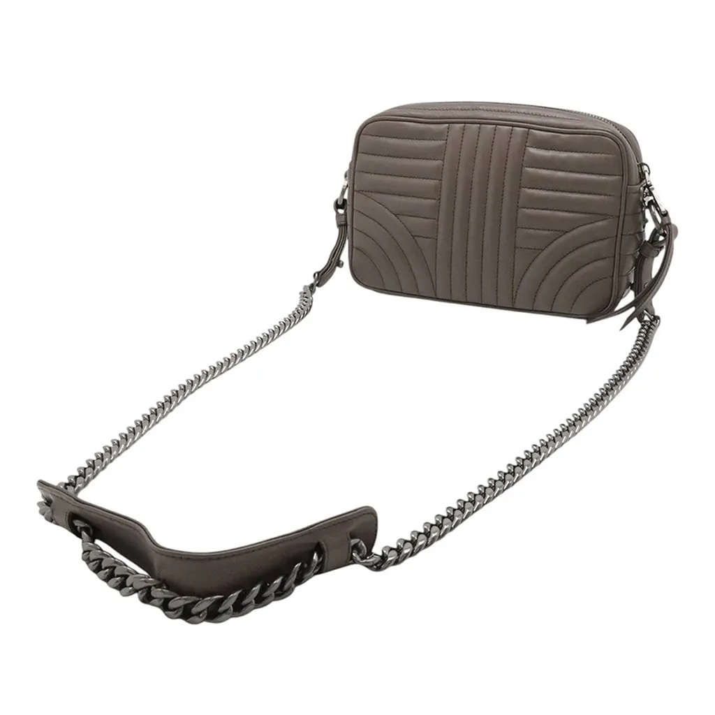 Prada Soft Calfskin Studded Diagramme Camera Bag Brown Leather Very good - Back View