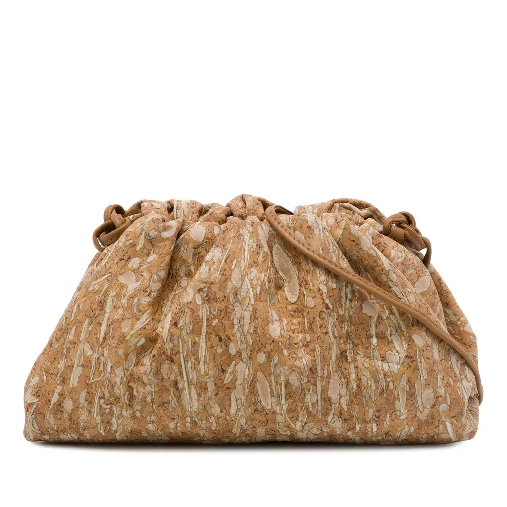 Bottega Veneta Cork The Mini Pouch Crossbody Brown Good - Front View