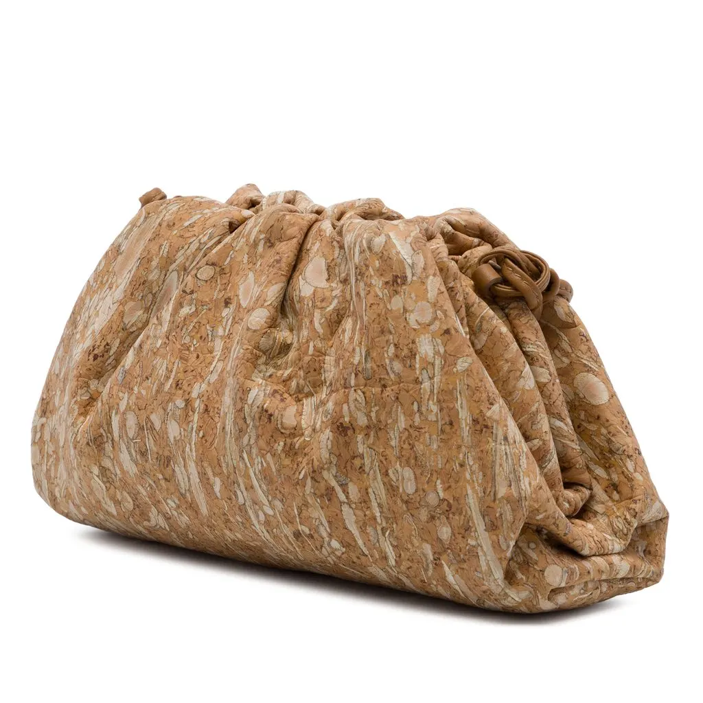 Bottega Veneta Cork The Mini Pouch Crossbody Brown Good - Back View