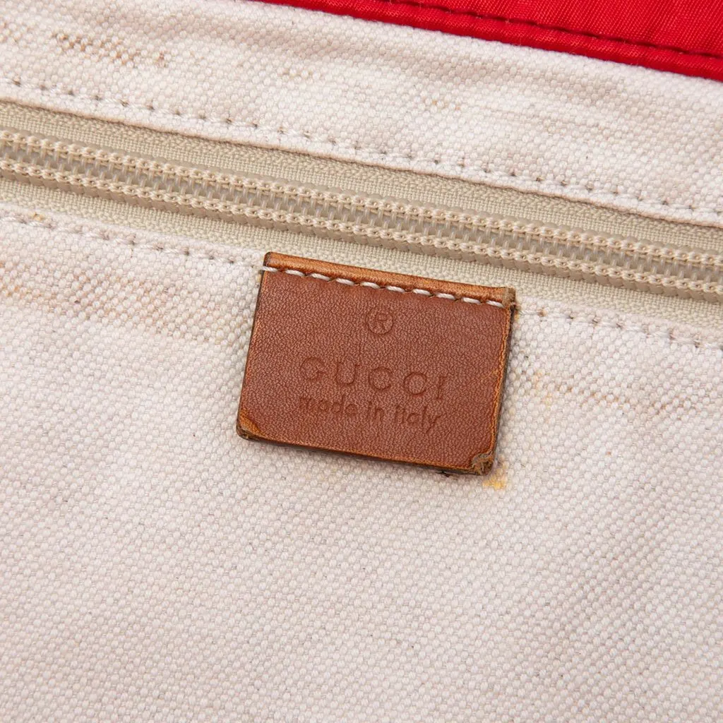 Gucci GG Canvas Travel Bag Red Very good - Box View