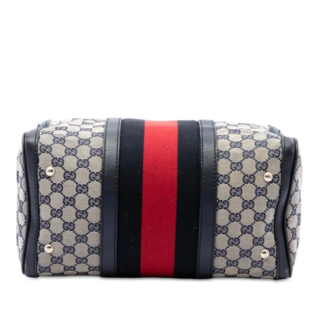 Gucci Medium GG Canvas Web Joy Boston Bag Beige Very good - Inside View