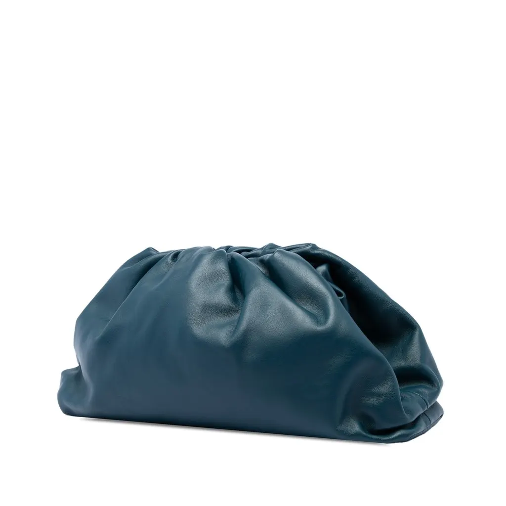 Bottega Veneta Smooth Butter Calf The Pouch Blue Leather Very good - Back View