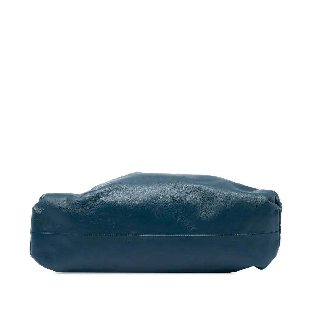 Bottega Veneta Smooth Butter Calf The Pouch Blue Leather Very good - Inside View