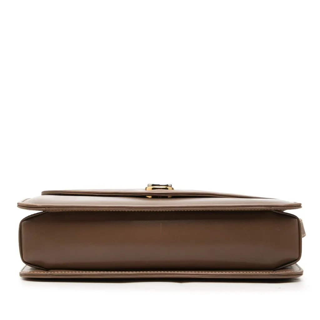 Gucci Calfskin Interlocking G Envelope Crossbody Brown Leather Very good - Inside View
