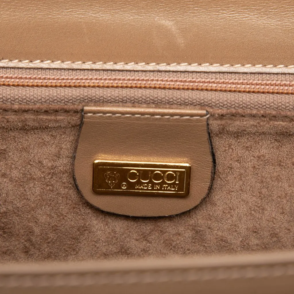 Gucci Calfskin Interlocking G Envelope Crossbody Brown Leather Very good - Box View