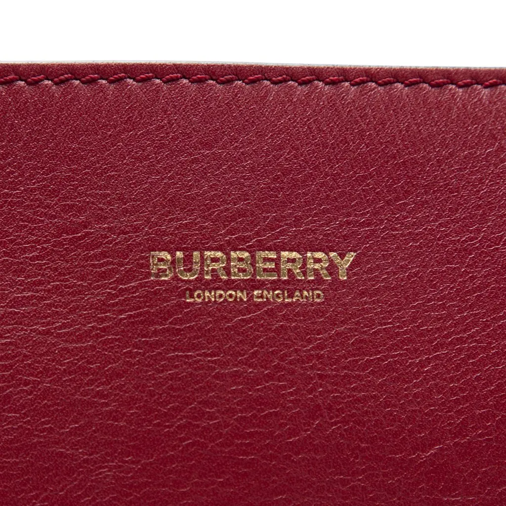 Burberry Small Leather Peggy Bucket Bag Red Leather Very good - Box View