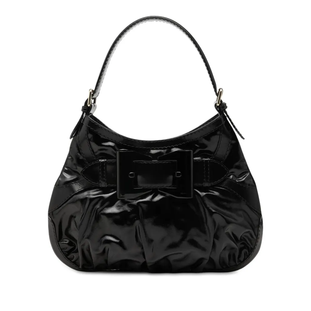 Gucci Medium Coated Canvas Dialux Queen Hobo Black Very good - Front View