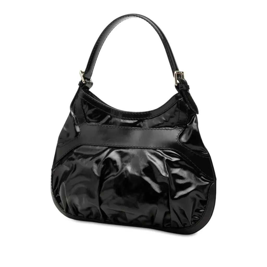 Gucci Medium Coated Canvas Dialux Queen Hobo Black Very good - Back View