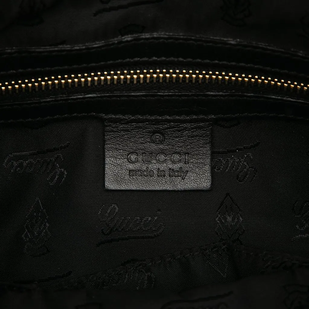 Gucci Medium Coated Canvas Dialux Queen Hobo Black Very good - Box View