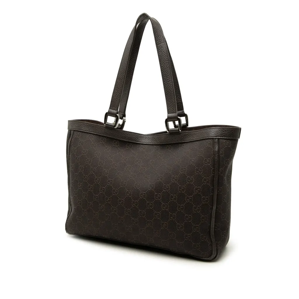 Gucci GG Denim Abbey D Ring Pocket Tote Brown Very good - Back View