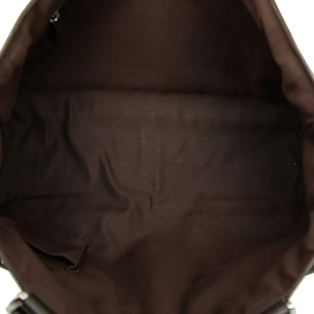 Gucci GG Denim Abbey D Ring Pocket Tote Brown Very good - Model View