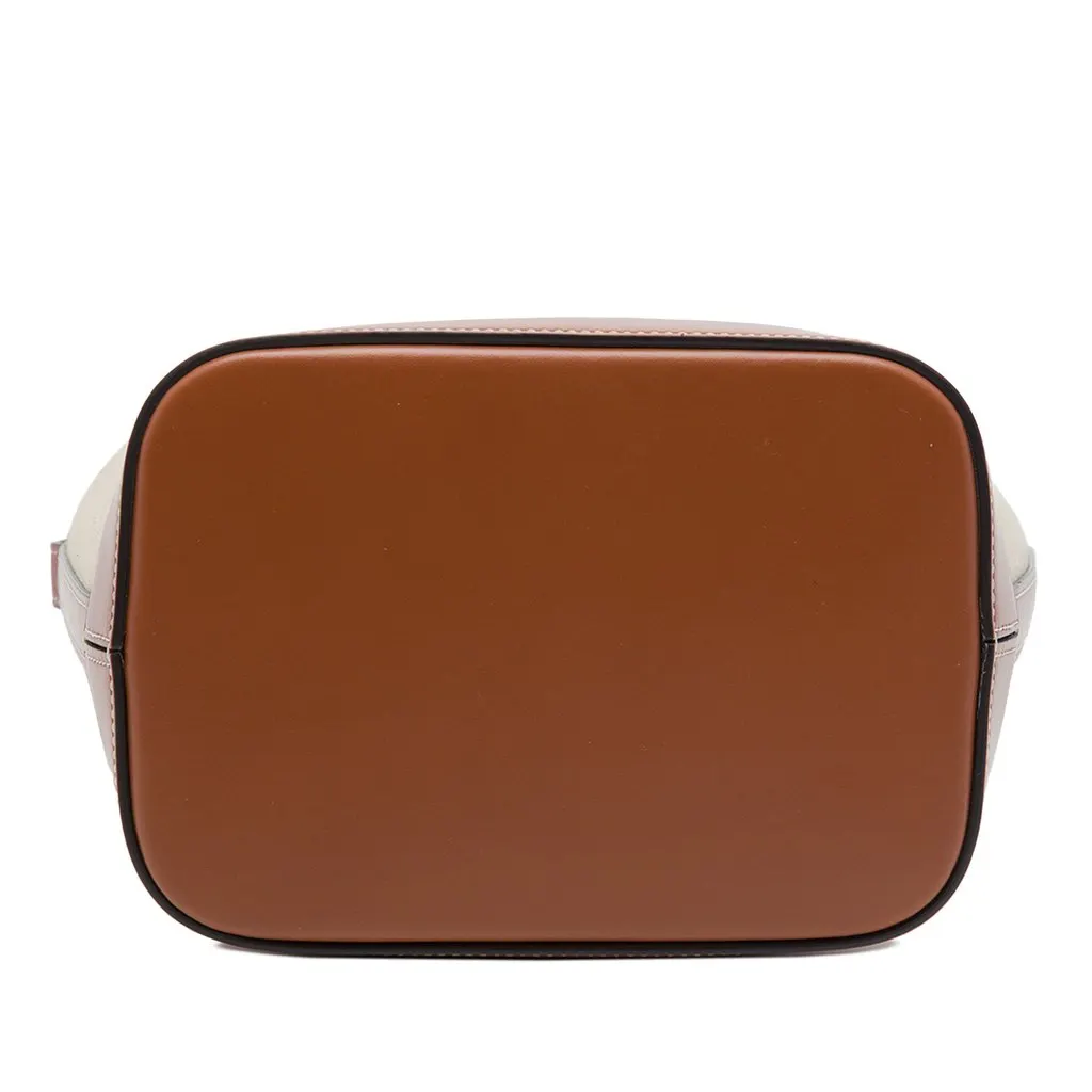 Celine Small Canvas Cuir Triomphe Bucket Bag Brown Canvas Very good - Inside View