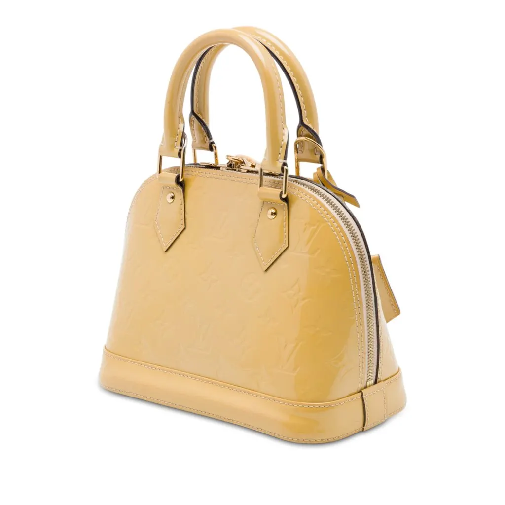 Louis Vuitton Monogram Vernis Alma BB Yellow Leather Very good - Back View