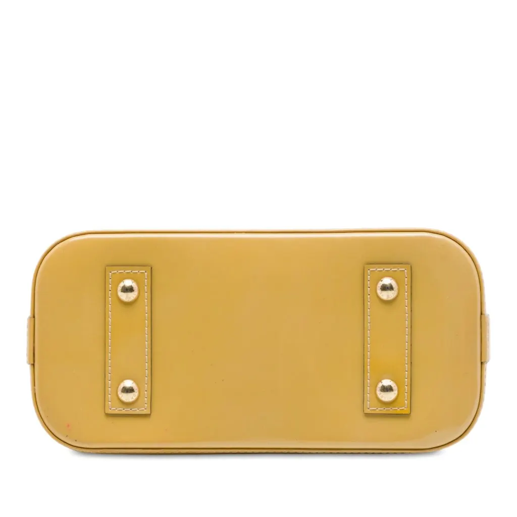 Louis Vuitton Monogram Vernis Alma BB Yellow Leather Very good - Inside View