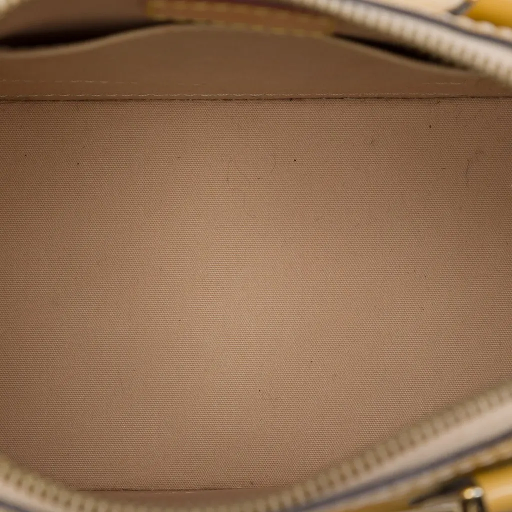 Louis Vuitton Monogram Vernis Alma BB Yellow Leather Very good - Model View