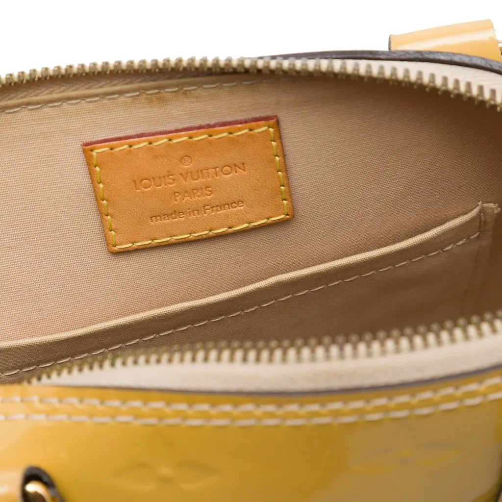 Louis Vuitton Monogram Vernis Alma BB Yellow Leather Very good - Box View