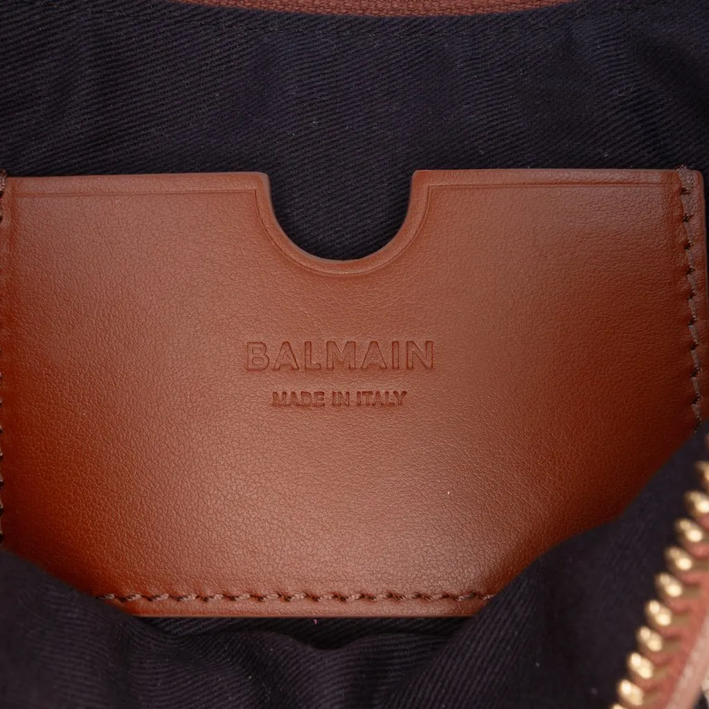 Balmain Mini Canvas B Army Logo Satchel Beige Very good - Box View