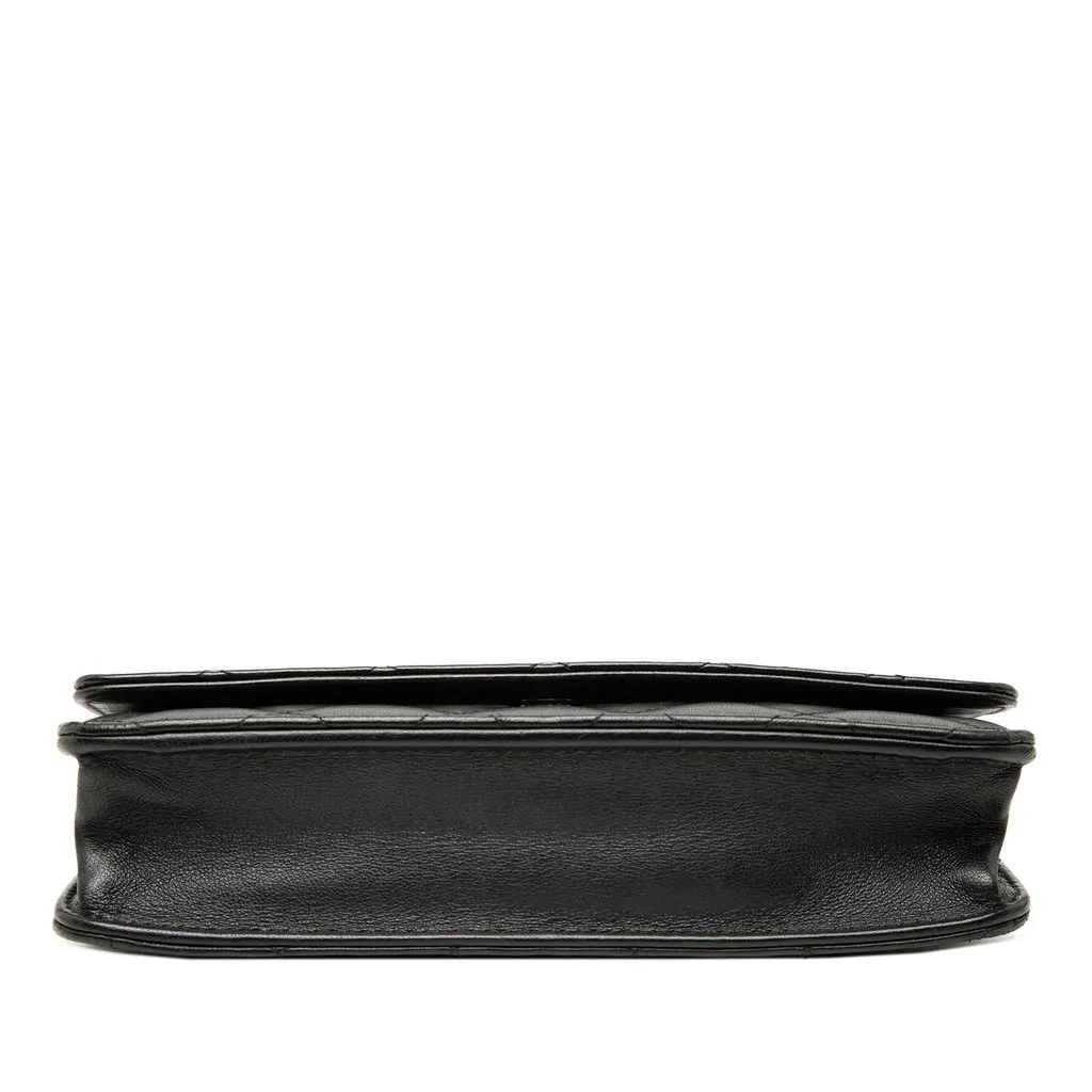 Chanel CC Quilted Lambskin Wallet On Chain Black Leather Very good - Inside View