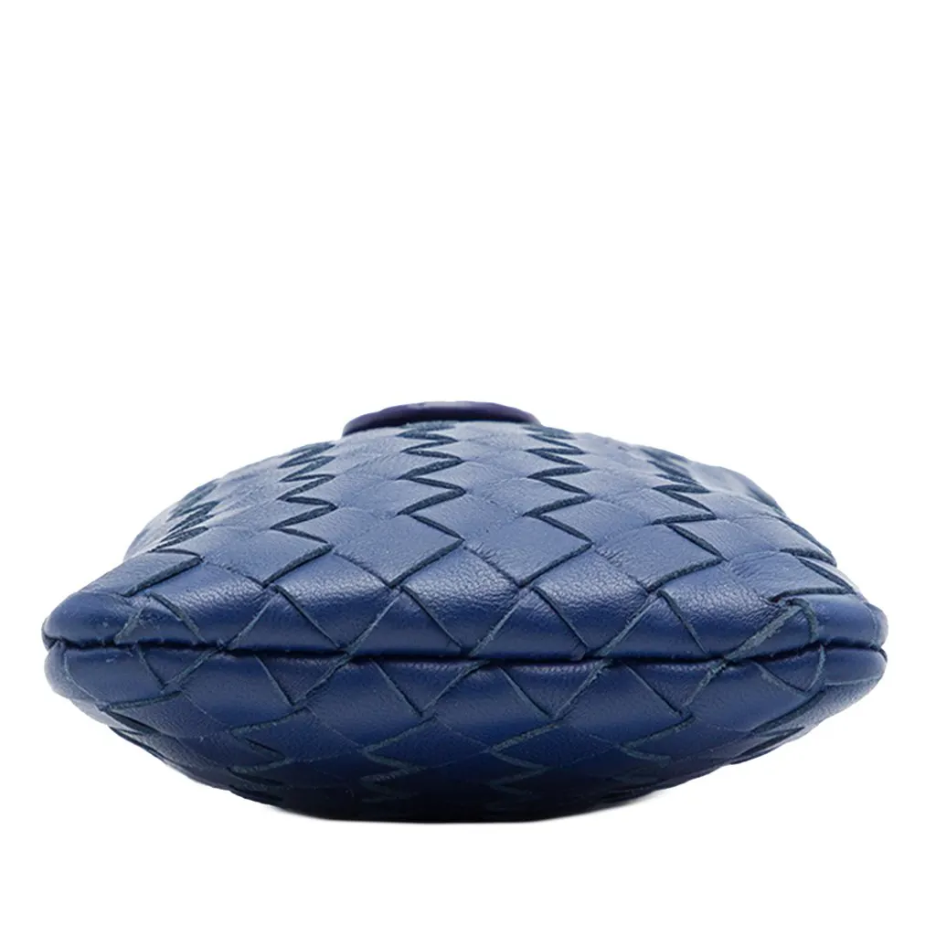 Bottega Veneta Nappa Intrecciato Phone Case Pouch Blue Leather Very good - Inside View
