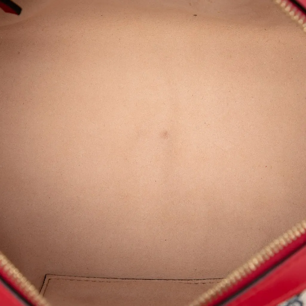 Gucci Small GG Supreme Boston Bag Beige Canvas Good - Model View