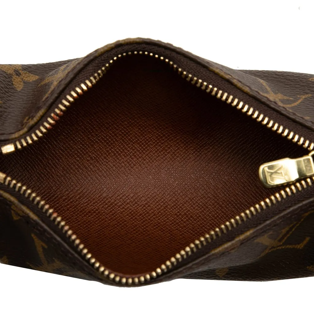 Louis Vuitton Monogram Papillon Pochette Brown Canvas Good - Model View
