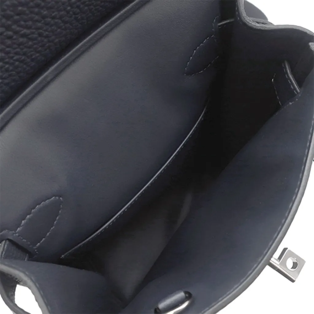 Hermès Togo Kelly Hac A Dos PM Blue Leather Very good - Model View