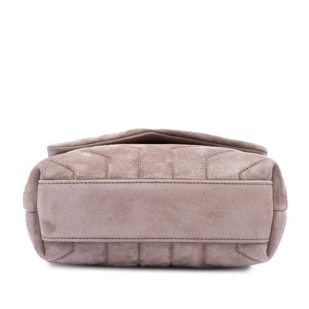 Saint Laurent Toy Matelasse Suede Monogram LouLou Crossbody Brown Leather Very good - Inside View