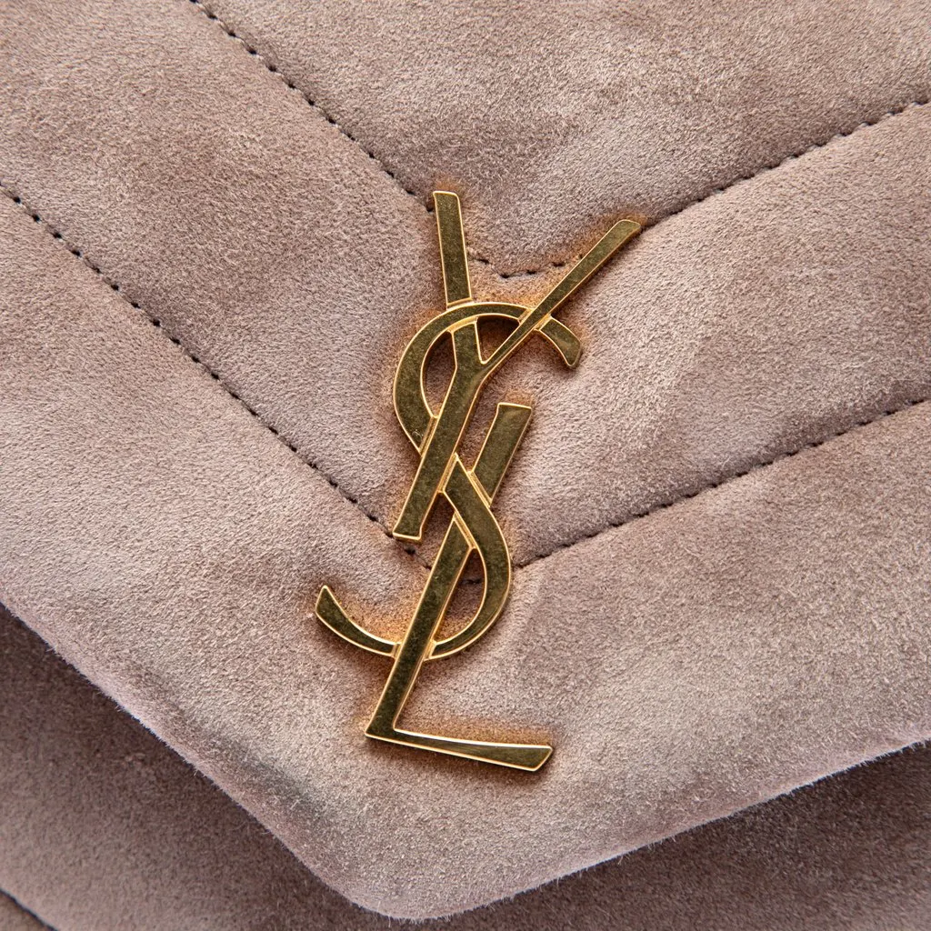 Saint Laurent Toy Matelasse Suede Monogram LouLou Crossbody Brown Leather Very good - Box View