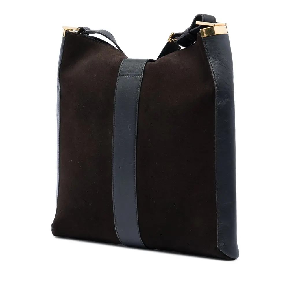 Gucci Suede Jackie Shoulder Bag Brown Leather Very good - Back View