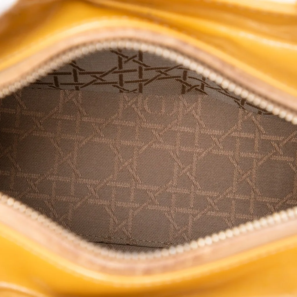 Dior Medium Patent Cannage Lady Dior Yellow Leather Very good - Model View
