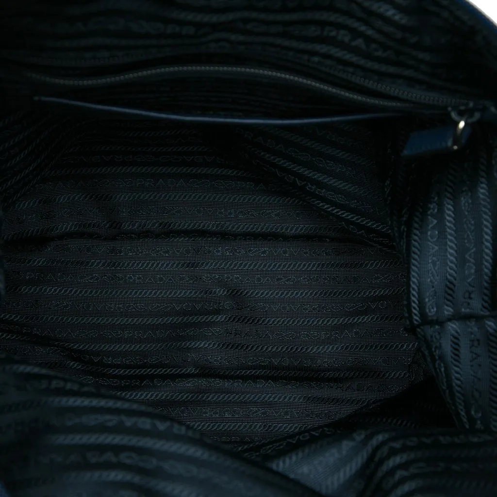 Prada Tessuto Stampato Satchel Green Polyamide Very good - Model View