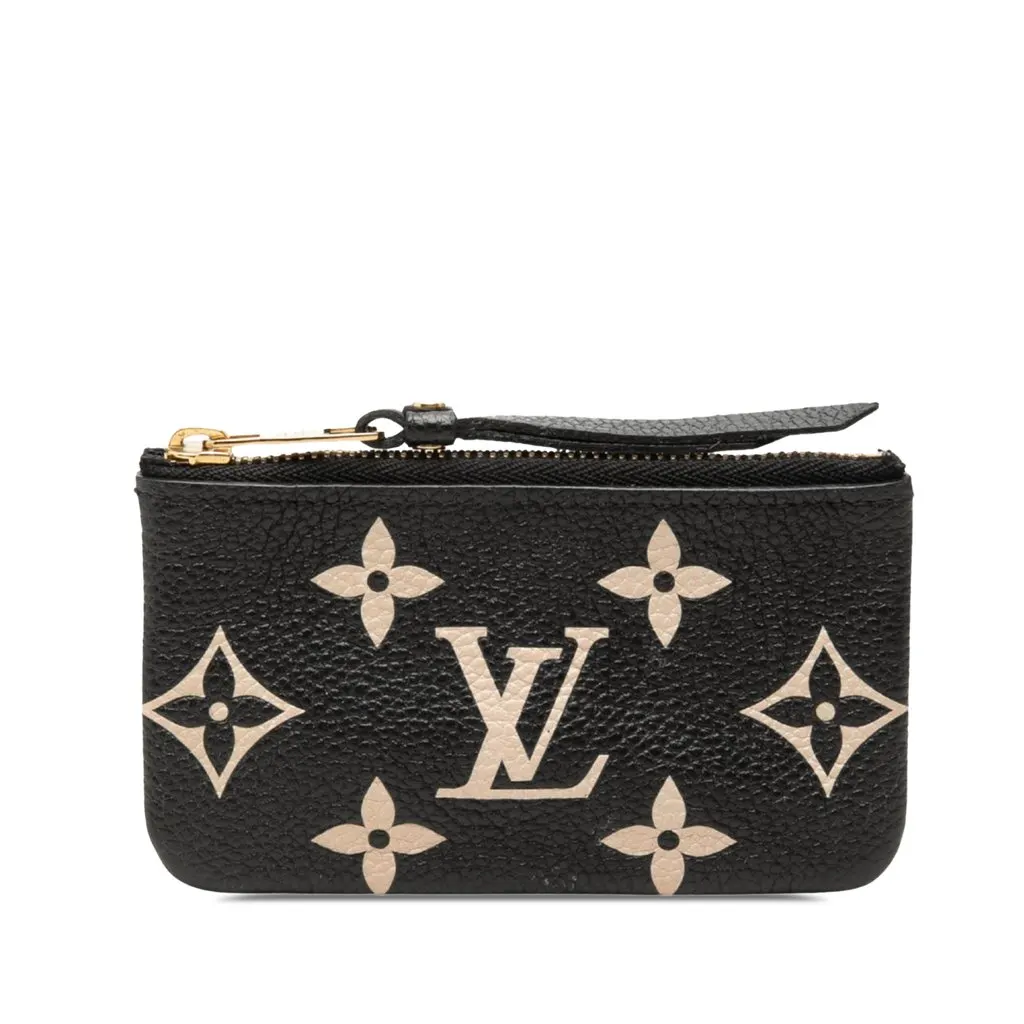 Louis Vuitton Bicolor Monogram Empreinte Key Pouch Black Leather Very good - Front View